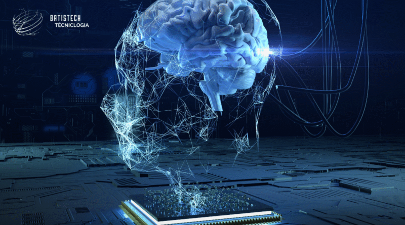 Homem interagindo com inteligência artificial por meio de interface digital em 2025